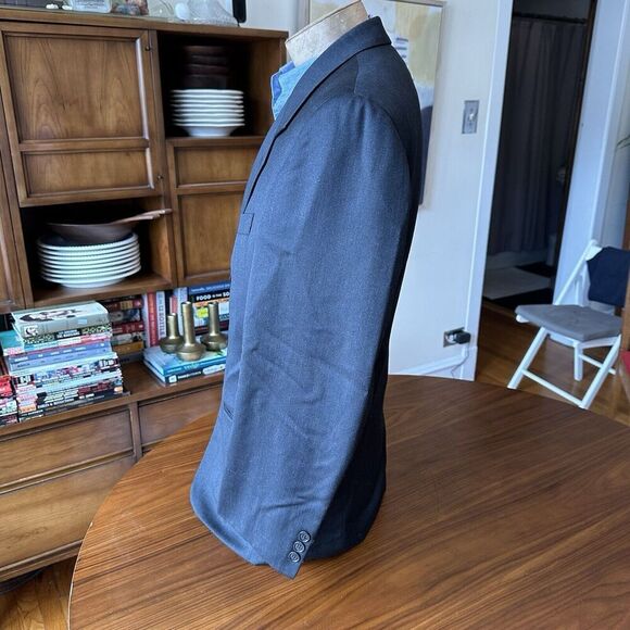 Vito Rufolo Black Merino Wool Blazer Suit Jacket Sport Coat Made in Italy 42R - Picture 4 of 9